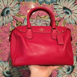 EUC | Coach Signature Mini Bennett Satchel | Red